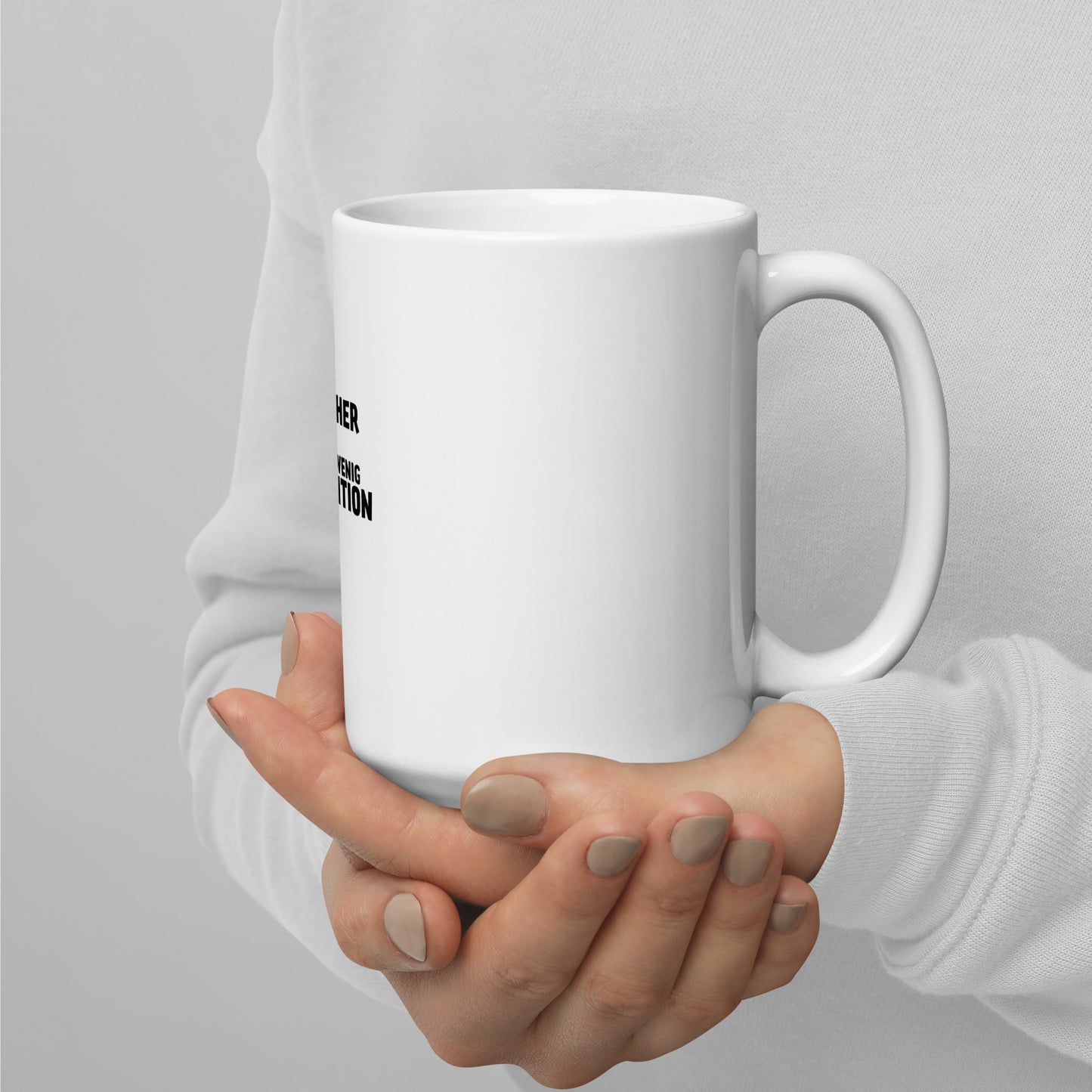 Weiße, glänzende Tasse - Zu viele Arschlöcher