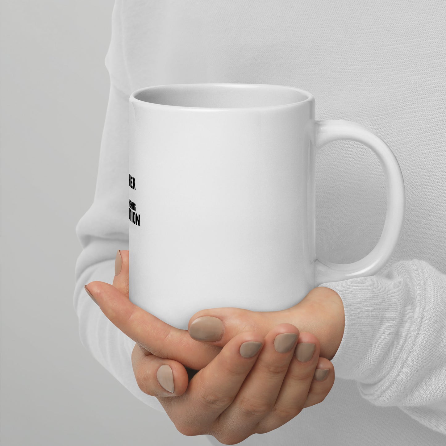 Weiße, glänzende Tasse - Zu viele Arschlöcher